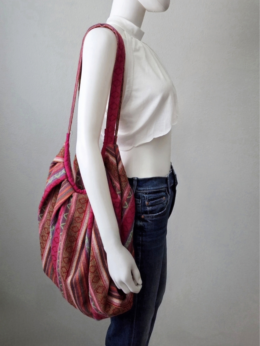 Tribe Azure Handcrafted Cotton Bohemian Beach Bag Tote